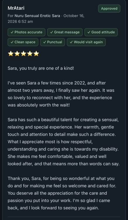 Sara Erotic Nuru